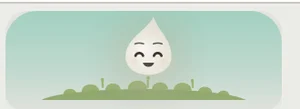 The wisp, happy: eyes closed in a smile